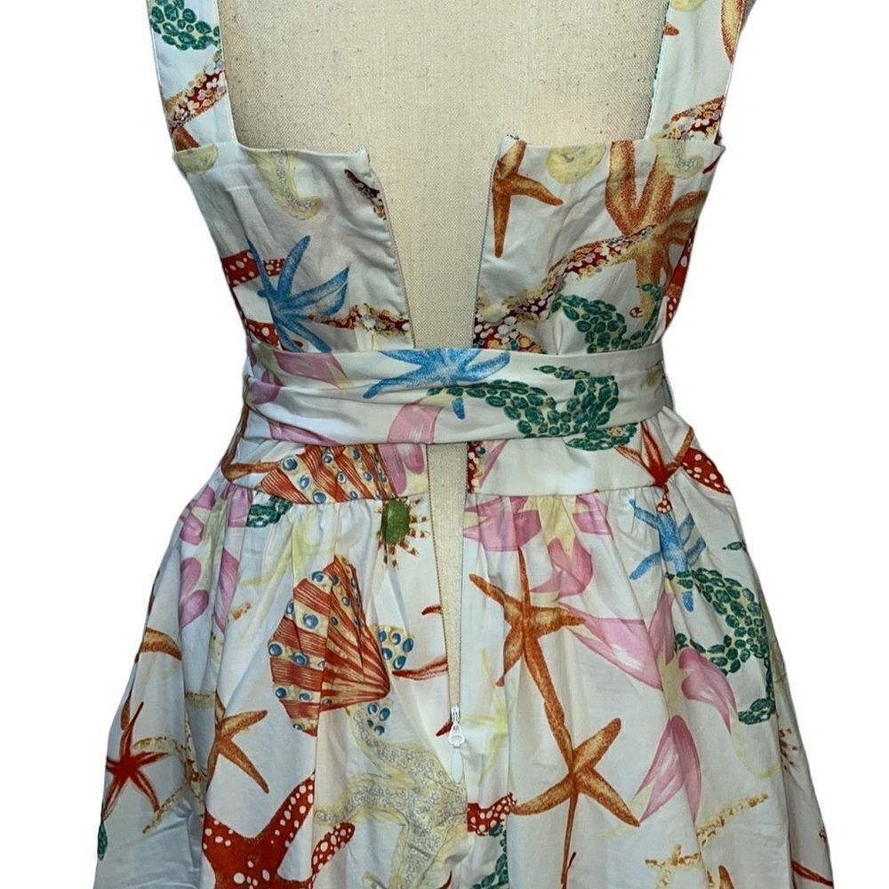 FTF Sleeveless Flair Seashell Print Dress - Picture 11 of 14